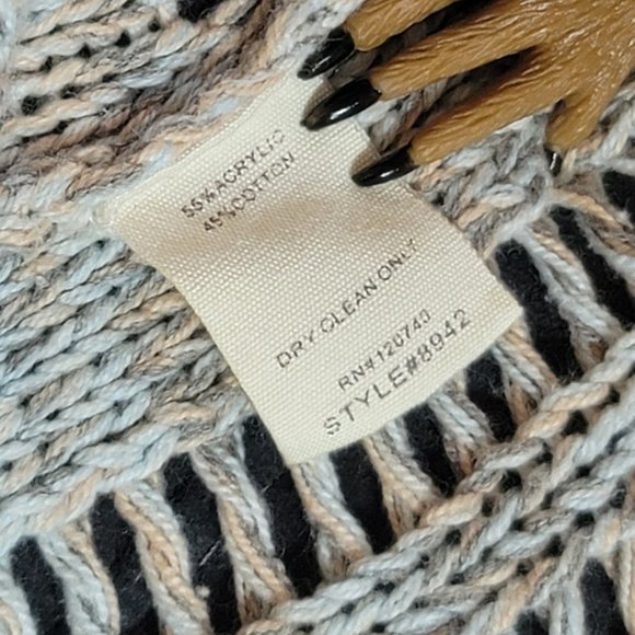 Hem & Thread Open Knit Multi-Colored Sweater - Picture 9 of 11